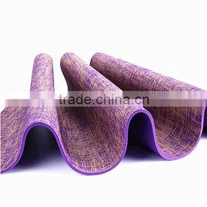 Natural Jute/Eco PVC Premium Yoga Mat With Carry Strap Eco-friendly Dual Sided Non Slip Eercise Yoga Mat Pilate Mat Workout Mat thumbnail-4