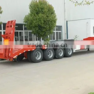 2 Axles Heavy Duty Machinery Transport Low Bed Semi Trailer (axle or Size Optional) thumbnail-2