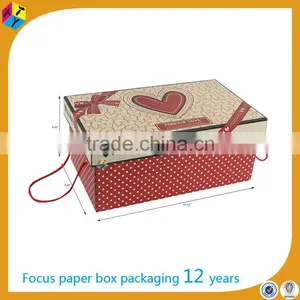 Luxury Fancy Hard Paper Packaging Gift Box Handle thumbnail-3