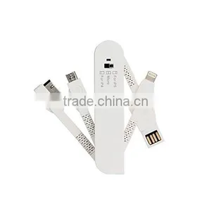 Multi-function Retractable Data 2 in 1 Military Knife Usb Cable thumbnail-3