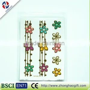 New Arrival Wholesale Non-toxic Ecofriendly Waterproof Elegant Decorative Craft Colorful Hair Sticker thumbnail-1