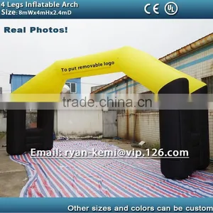 Yellow Black Inflatable Arch thumbnail-1