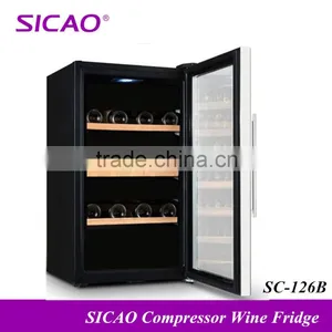 126L 46 Bottles Single Zone Glass Wine Cooler thumbnail-2