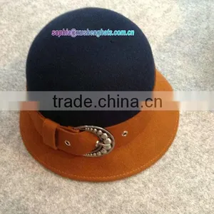 2014 Fashion Ladies Wool Felt Bucket Hat/ Wedding and Church Hats thumbnail-3
