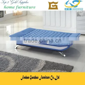 2016 Wolesale High Quality Blue pu Leather Sofa Bed, Modern Leather Sofa Bed thumbnail-2