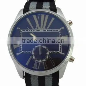 Newest Alloy Case Nylon Starp Stainless Steel Back Mens Sport Watch thumbnail-2