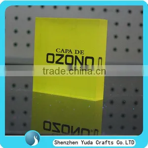 Custom Made Plexiglass Logo Block, Factory Sale Quality Lucite Plaque, Acrylic Logo Block Signage thumbnail-1