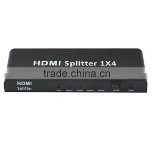 Premium 1x4HD Splitter 1 in 4 Out 4 Ports Splitter Distributor Converter (O4way HD Splitter 1.4 for HDTV Support 4k*2k thumbnail-2