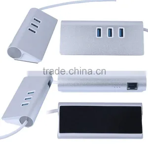 Stock Products Status Usb 3.0 Interface and 3 Port Usb Hub 3.0 to Female RJ45 Ethernet Lan Adapter From Usb Hub Manufacturer thumbnail-1