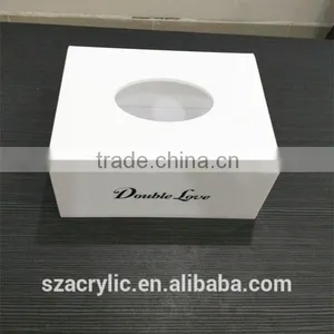 White Acrylic Tissue Box thumbnail-1