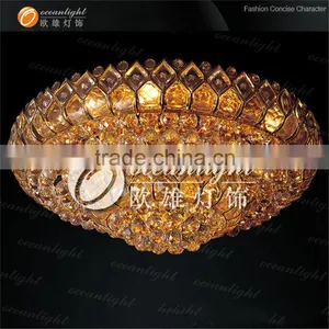 Golden Crystal Light Ceiling Indian Ceiling Lighting for Hotel Hall OW603 thumbnail-2