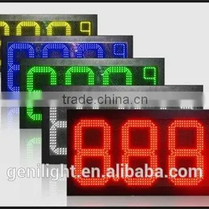 High Quality Custom-made 18'' LED Acrylic Gas Price Sign thumbnail-4