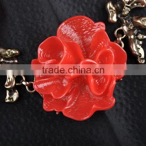 Hot Resin Necklace Earring Flower Jewelry Set thumbnail-4