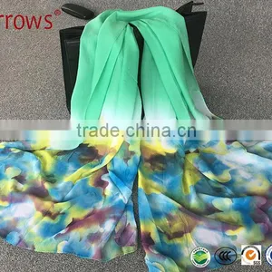Made in Yiwu China Cheap Silk Scarf Shawls for Fashion Latest Ladies and Women thumbnail-1