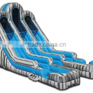 2016 Kids and Adults Used Inflatable Water Slide Pool Double Lane Inflatable Slide/wet Slider/waterslide Sale thumbnail-1