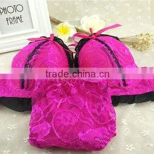 New Design Wholesale Women Sexy Lace Underwears Bra Sets thumbnail-1