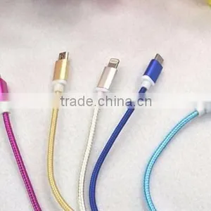 Usb Braided Cable 10ft Nylon Iron Shell USB Cable for V8 Android Data Cable thumbnail-5