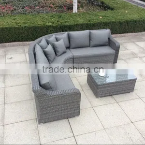 Patio Sectional Furniture Wicker Rattan Sofa Set With Cushions thumbnail-3