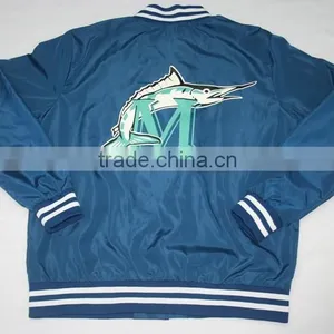 Healong Custom Silkscreen Baseball Jackets With Rib Collar And Mesh Liner thumbnail-2