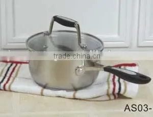 Modern Kitchen Cabinet Designs 8pcs Stainless Steel Cookware Set With Silicon Handle Including Milk Pot thumbnail-3