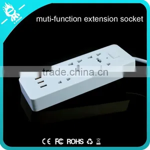 Wearproof Heat Resistant Universal Schuko Outlet Multiple Socket With 3 Usb thumbnail-1