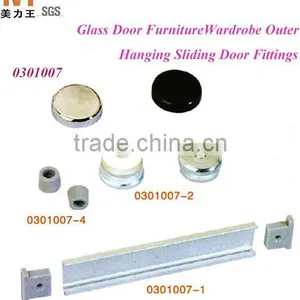 Light-duty Wardrobe Outer Hanging Sliding Closet Glass Door Roller Fittings System thumbnail-1
