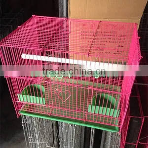 Small Size Pink Color Wire Metal Bird Cage thumbnail-1