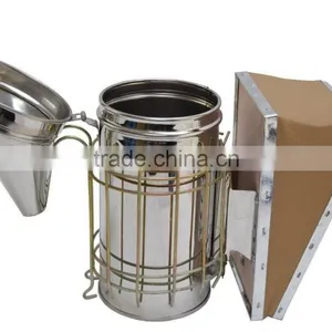 Beekeeping Equipment Stainless Steel Leather Bee Smoker for Hot Sale thumbnail-2