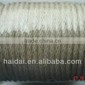 White or Natural Cotton Solid Braided Rope thumbnail-1