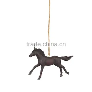 Horse Black Resin Hanging Christmas Ornament thumbnail-1