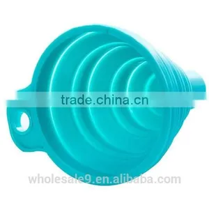 2016 Hot Sell Easy Storage Collapsible Silicone Funnel thumbnail-3