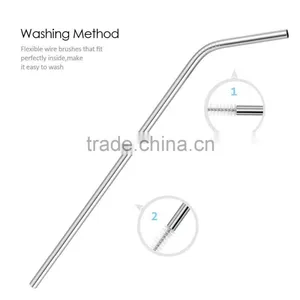 Stainless Steel Straws 4 Drinking Straws and 1 Brush Set thumbnail-6