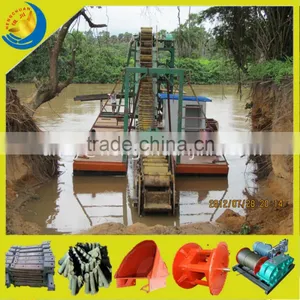 New Condition Chain Bucket Gold Dredger for Export thumbnail-3