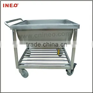 Stainless Steel Kitchen Material Transfer Trolley Used In Kitchen And Bakery thumbnail-1