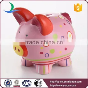 New Pig Design Ceramic Pottery Money Bank YScb0001-07 thumbnail-1