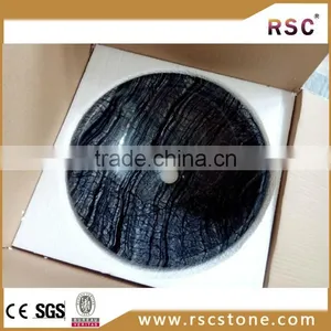 Ancient Wood Marble Black Inlay Sink thumbnail-1