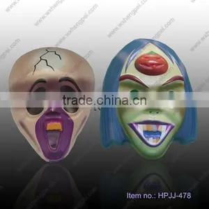 3D PVC Embossed Hallowmas Mask for Carnival Plastic Monster Shaped Blister Mask / Plastic 3D Monster Looking Halloween Mask thumbnail-1