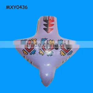 High Quality Lovely Purple Bird Design Ceramic Ocarina Flute thumbnail-1