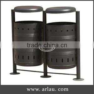 Arlau Outdoor Metal Playground Garbage Bin thumbnail-1