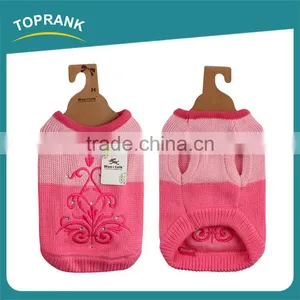 Hot Selling Small Knitting Flower Pink Lovable Dog Sweater Pet Clothes thumbnail-3