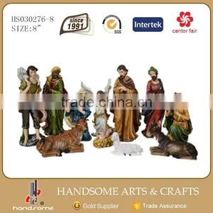 Nativity Sets Wholesale Colorful Nativity Set Resin Hand Carved Nativity Set for Sell thumbnail-1