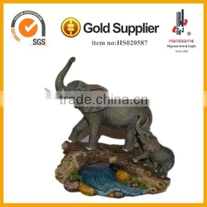 7.5"small Resin Animals Elephant Statues for Home Decoration thumbnail-1