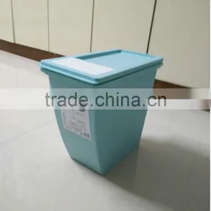 Pure Color Plastic Round Trash Can /ash-bin/plastic Waste Container for Home Use thumbnail-1