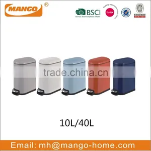 Round Powder Coating Waste Step Bin With Soft Close Lid thumbnail-1