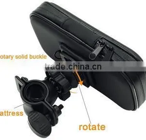 360 Degree Rotation Waterproof Case + Motorcycle Bicycle Handlebar Phone GPS Holder Mount for All 4-5" 5-6" Cell Phone 62688-L thumbnail-3