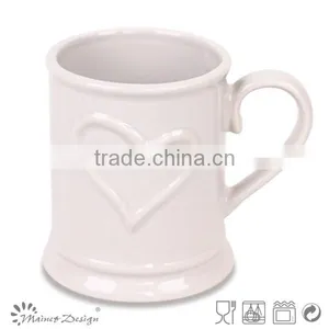 Ebossed Porcelain Mug Porcelain Mug Whole Sale With Stripes thumbnail-5