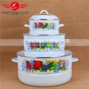 High Quality Enamel Casserole Ceramic Stockpot Cookware Set thumbnail-1