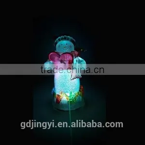 Holding a Red Heart Acrylic Snowman With LED Light thumbnail-3