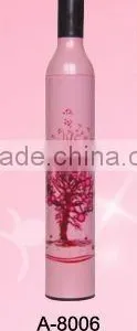Pink Color Tree Design Wine Bottle Umbrella thumbnail-1