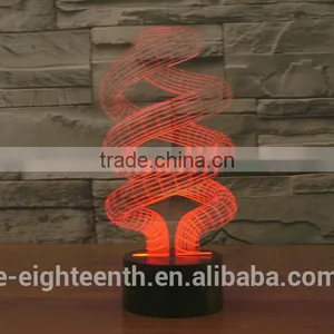 2016 Best Seller Lovely Amazing Visual Illusion Light Touch Panel 3D Lamp for Christmas Decoration thumbnail-3